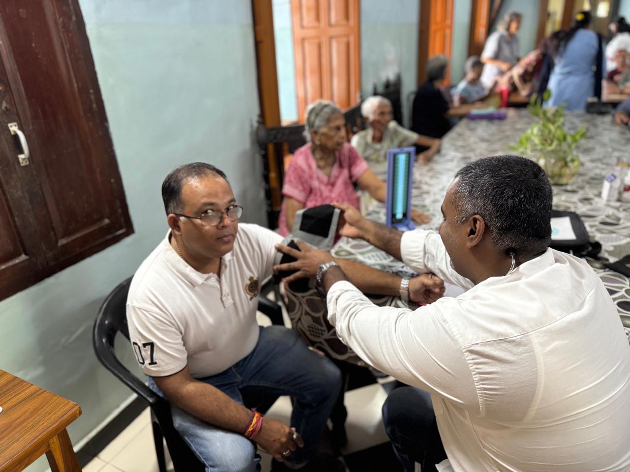 	Health Check-up conducted by LC Old Goa on 12th July at Old Age Home, Diwar, Tiswadi, Goa.