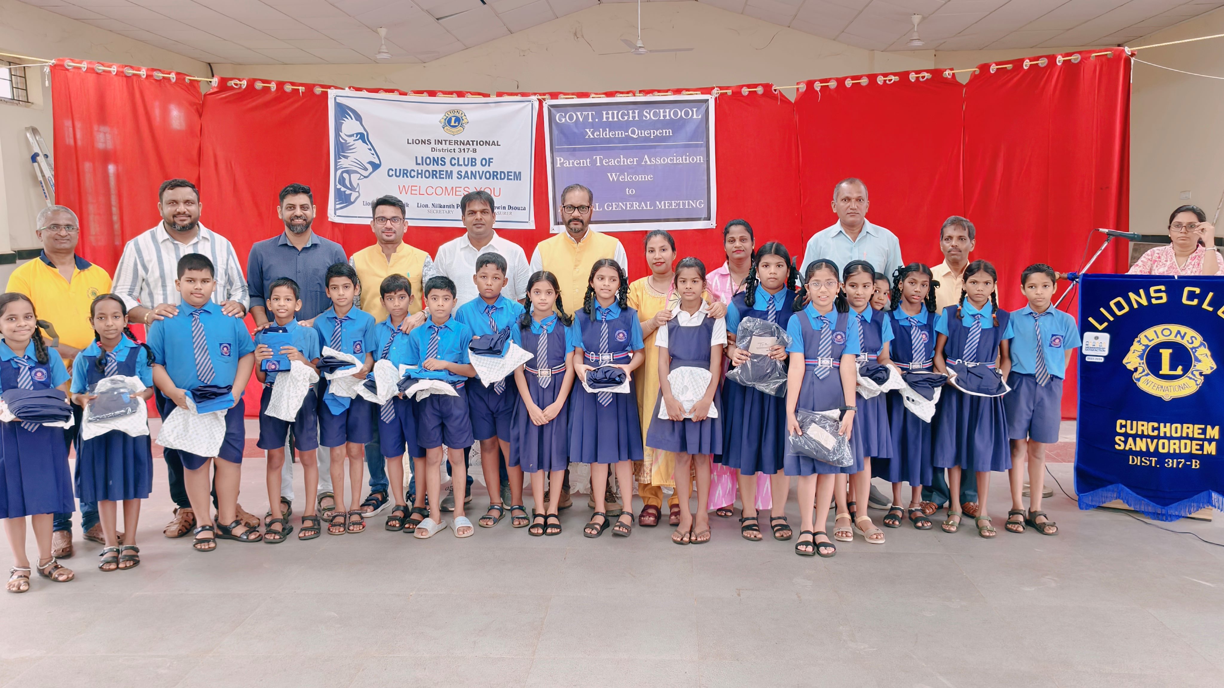 Uniform Distribution for the students of Govt. High School Xeldem Quepem Goa