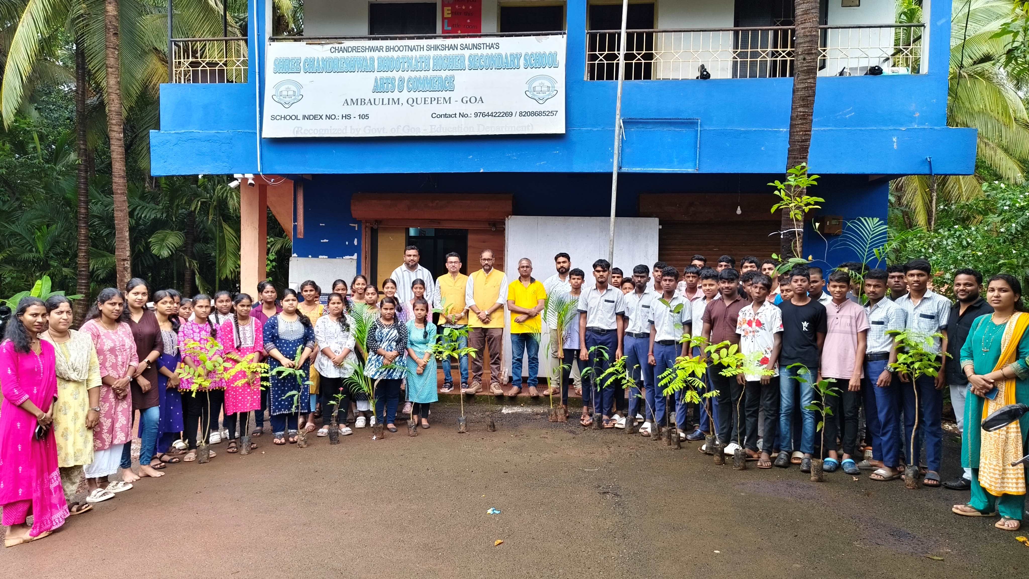 Vanmohatsav celebrated at Shree Chandreshwar Bhoothnat Higher Sec. School Quepem Goa