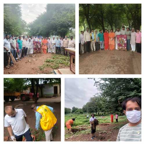 Hindu Rudra bhoomi cleaning
