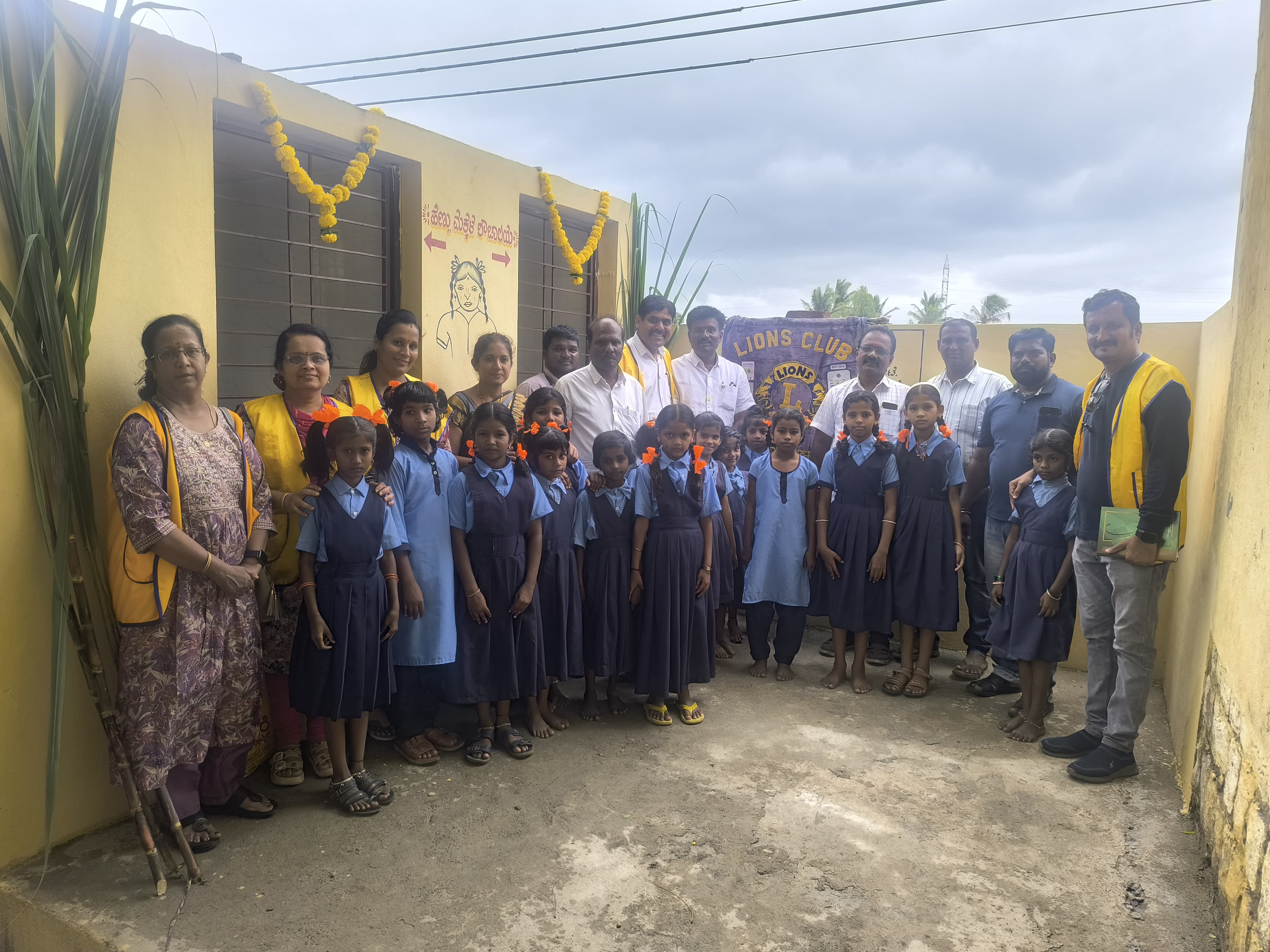 Inauguration of washrooms for girls in a government school Kengerimaddi.Mahalingpur.