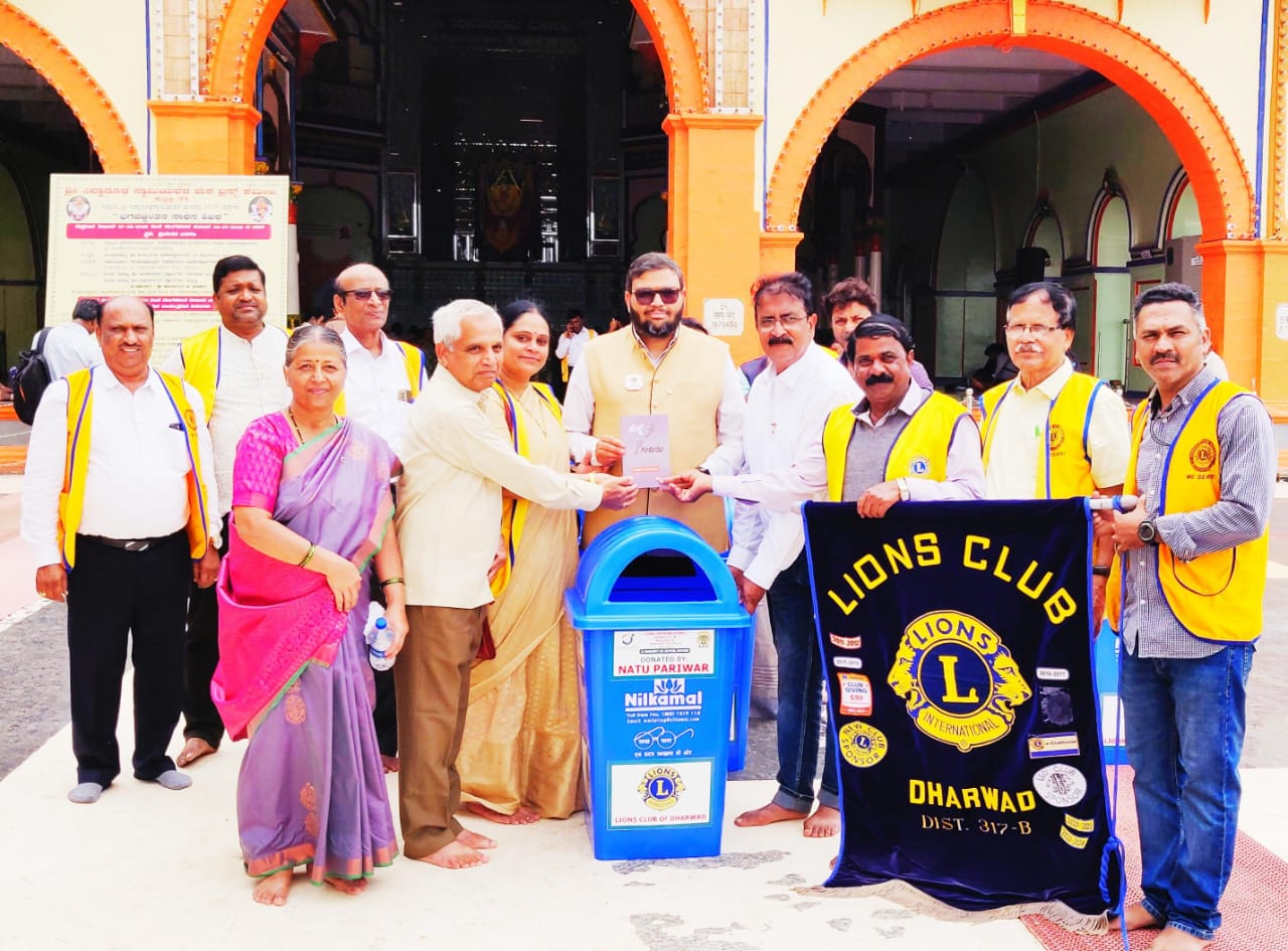 Distributing Dustbins for Cleanliness Drive