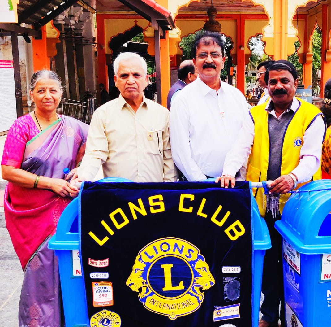 Distributing Dustbins for Cleanliness Drive
