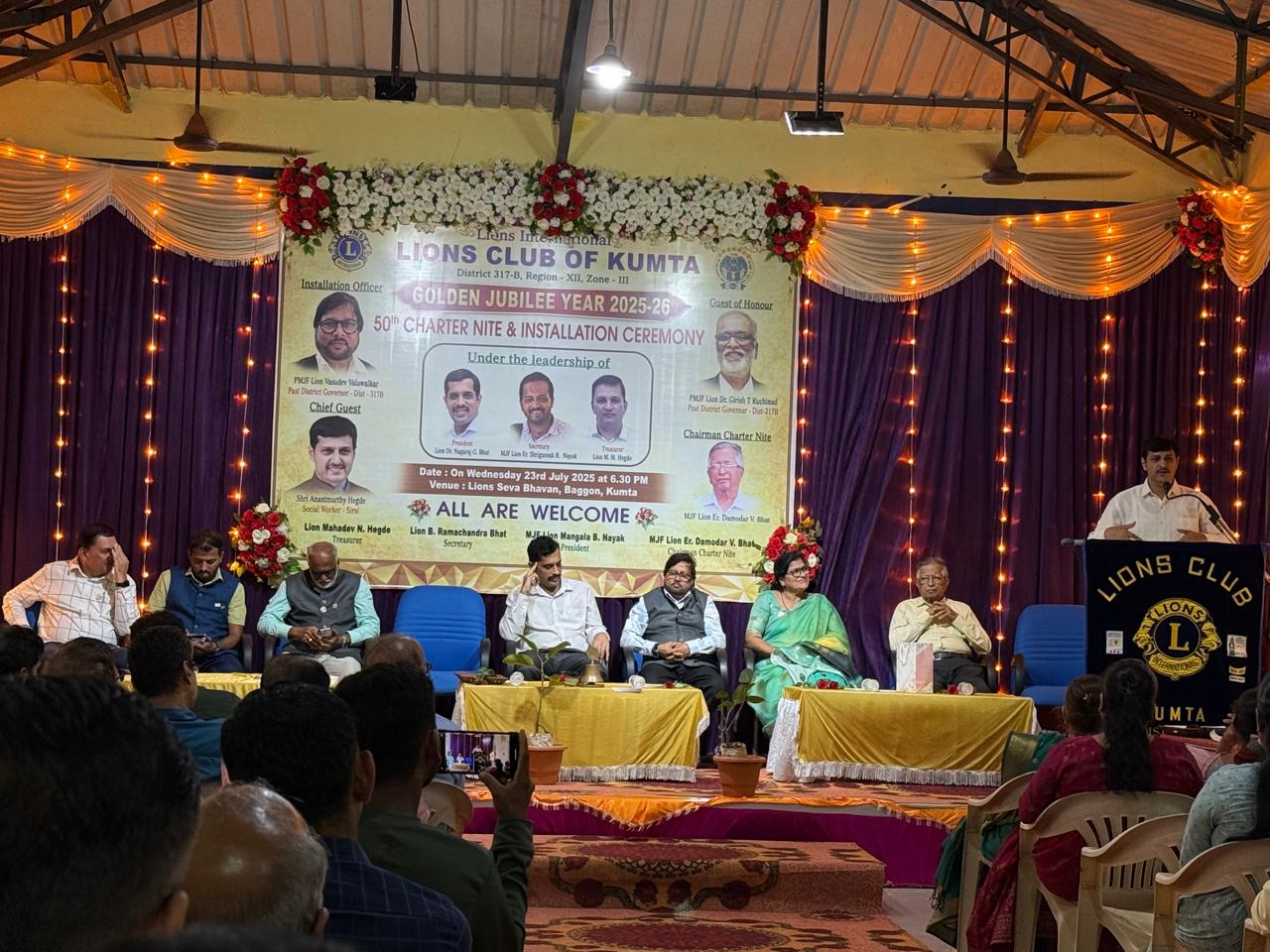 PARTICIPATED KUMTA CLUB INSTALLATION CEREMONY.