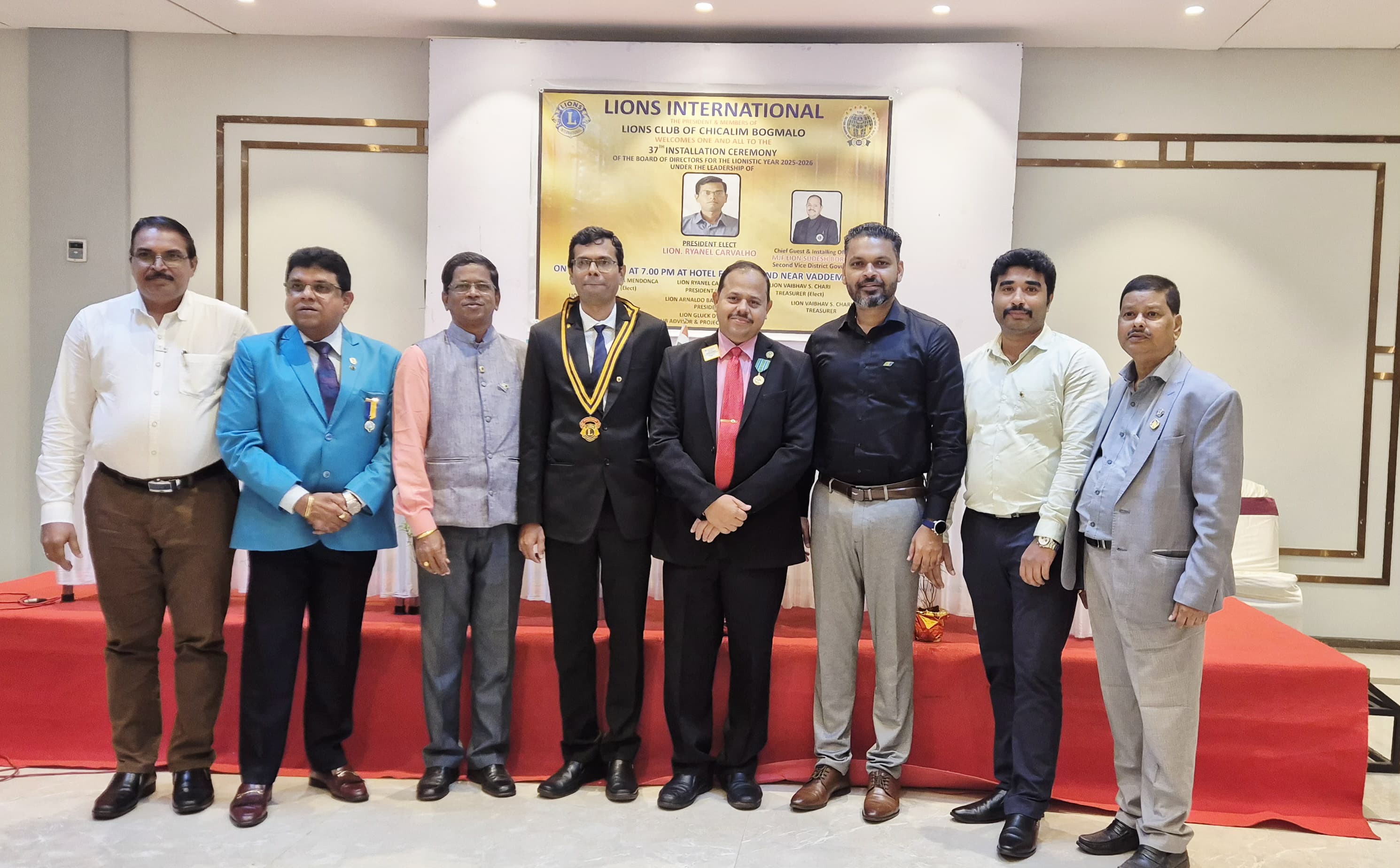 Attended B. D. O. Installation Ceremony of LC Chicalim on 20th July.