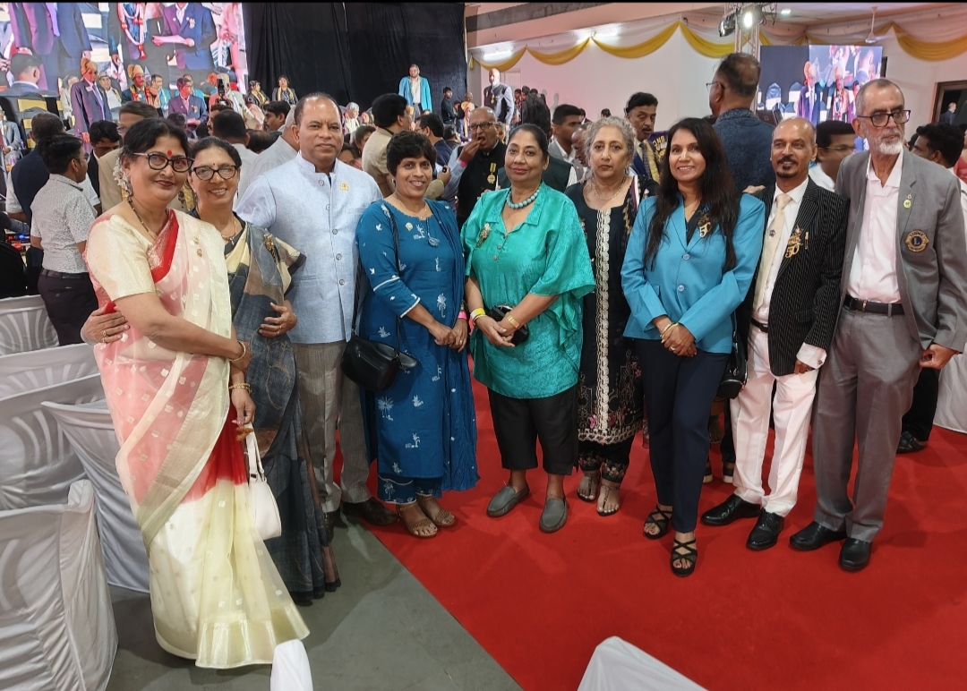 The President and few Members represented the Lions Club of Panjim at the 50th District Installation Ceremony of District Governor PMJF Lion JaiAmol Naik, at Sun Grace Gardens, Ponda