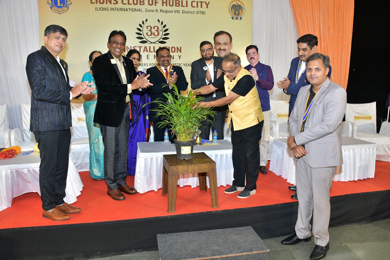 ATTENDED INSTALLATION CEREMONY OF LIONS CLUB OF HUBLI CITY