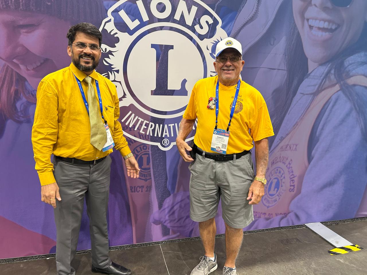 Celebrated gold color theme of district at the international convention at Orlando