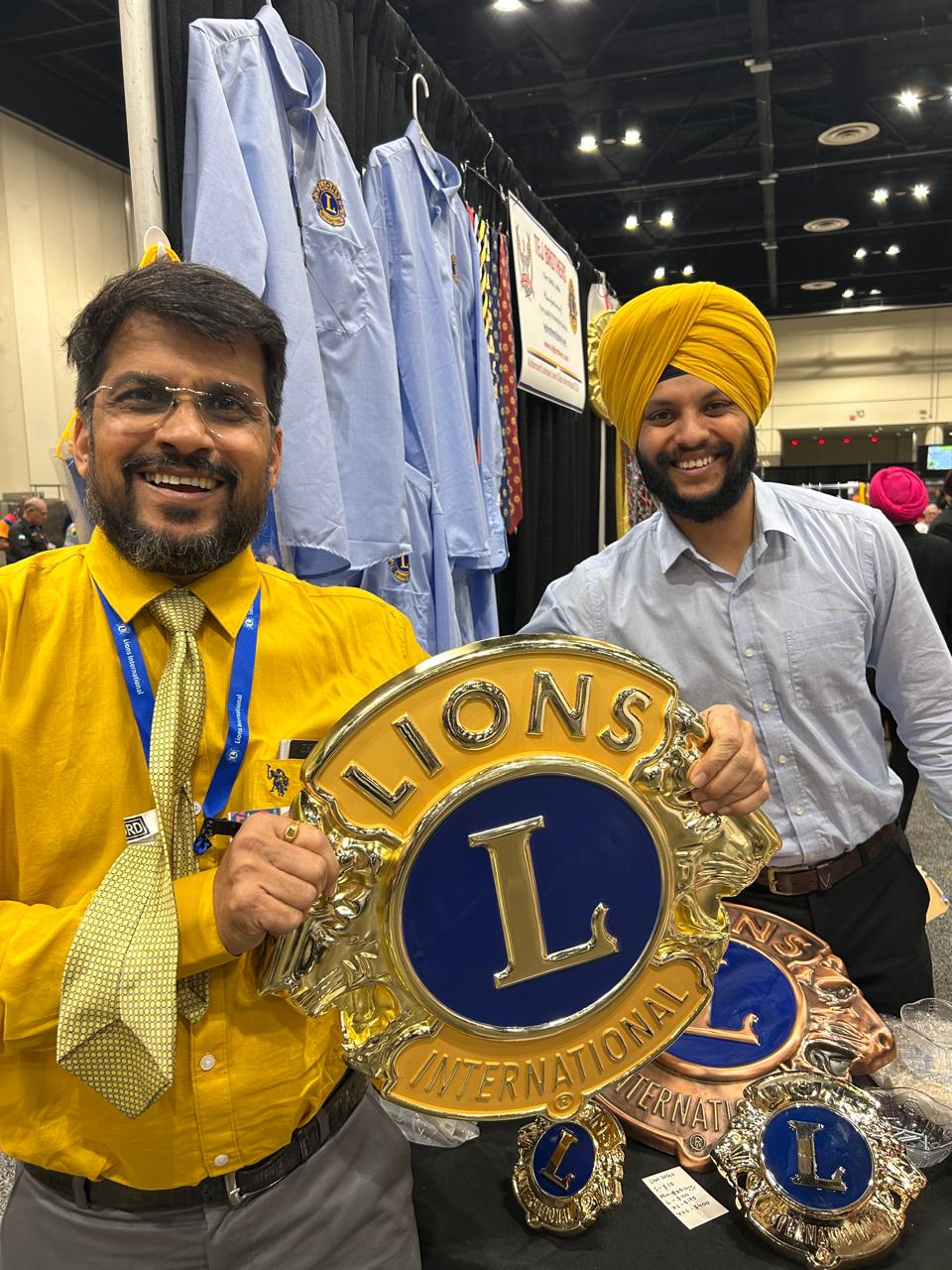 Celebrated gold color theme of district at the international convention at Orlando