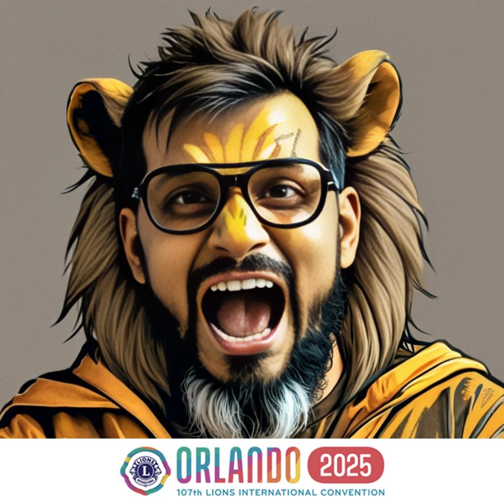 Celebrated gold color theme of district at the international convention at Orlando