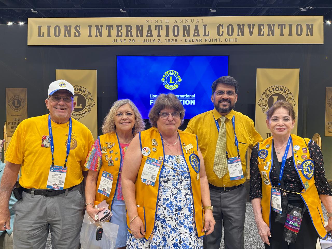 Celebrated gold color theme of district at the international convention at Orlando