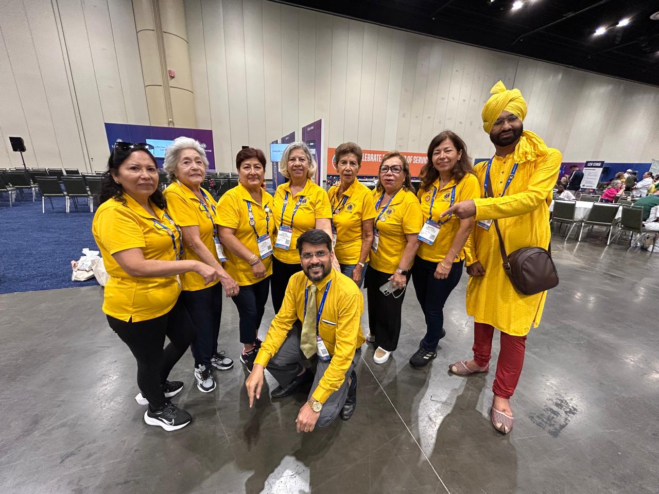 Celebrated gold color theme of district at the international convention at Orlando