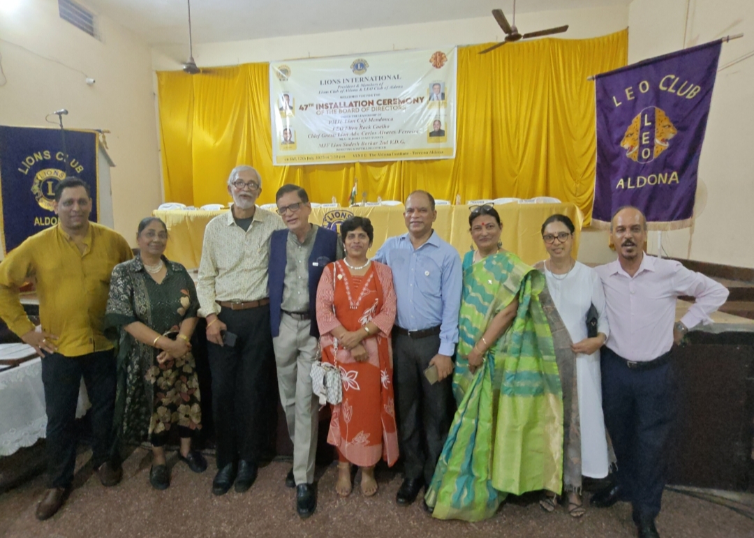 Members of Lions Club of Panjim attended the BOD Installation Ceremony of Lions Club of Aldona 