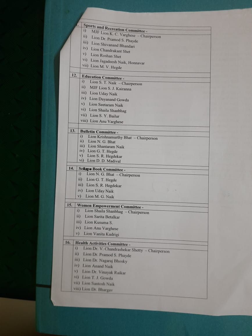 Administrative and Activity Committees