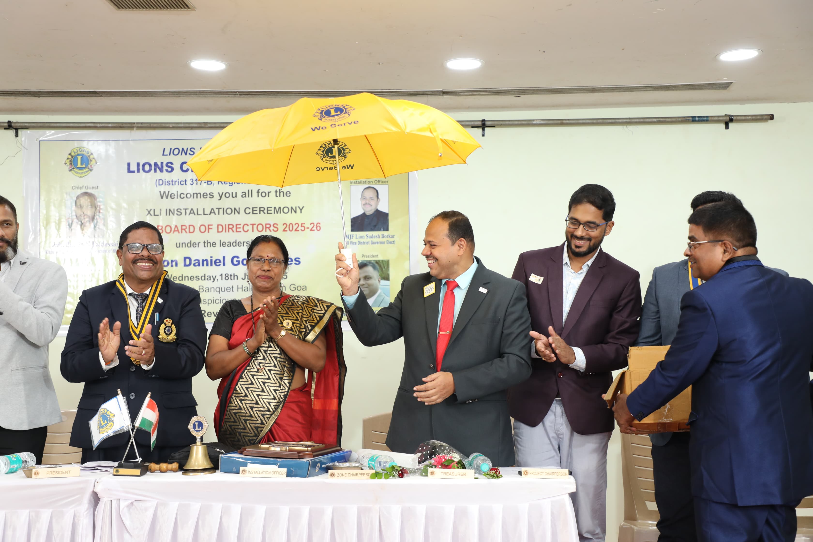 handed over Umbrellas to 50 students of Sundabhai School