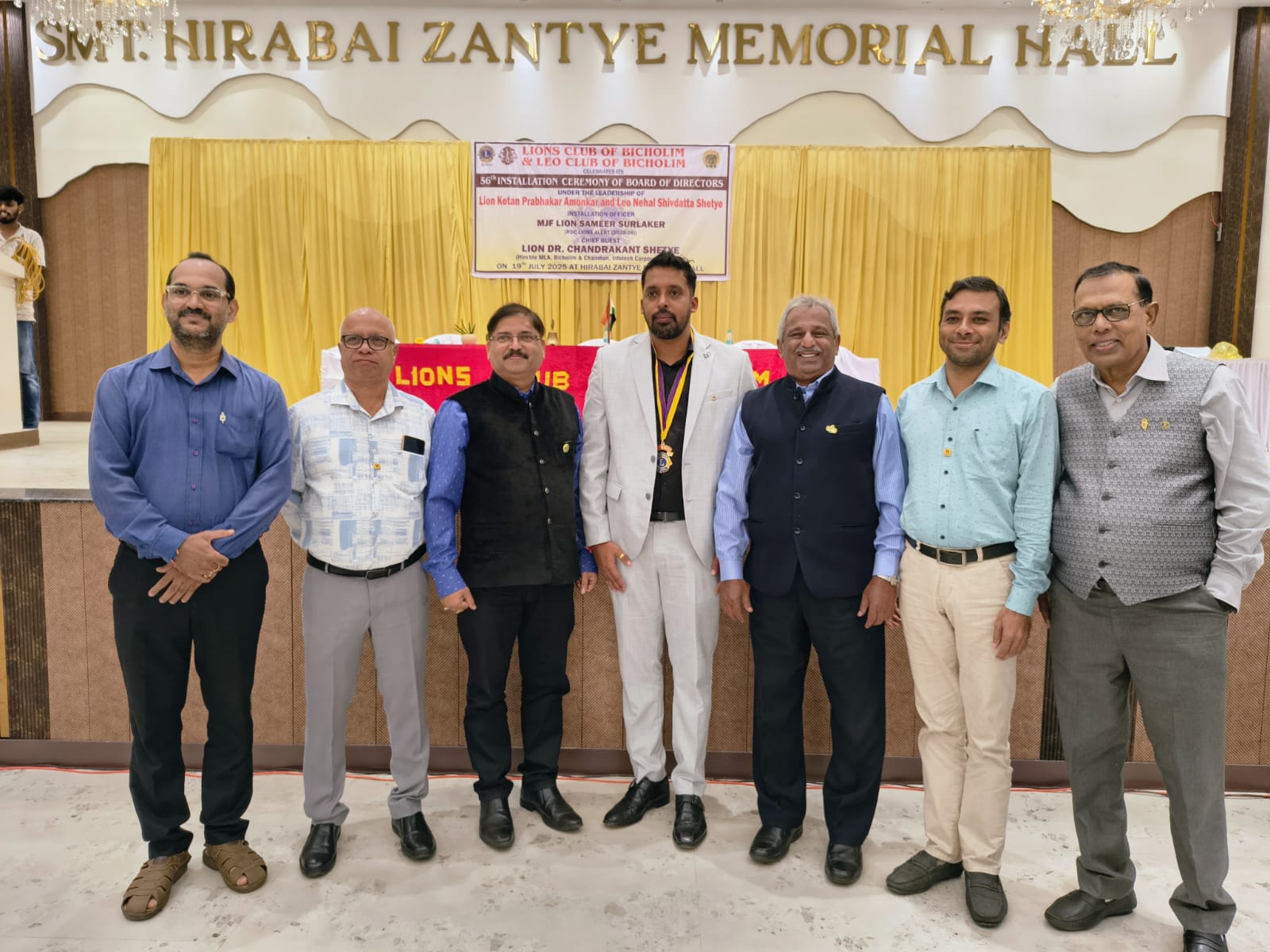 Attended BOD Installation ceremony of Lion's club of Bicholim