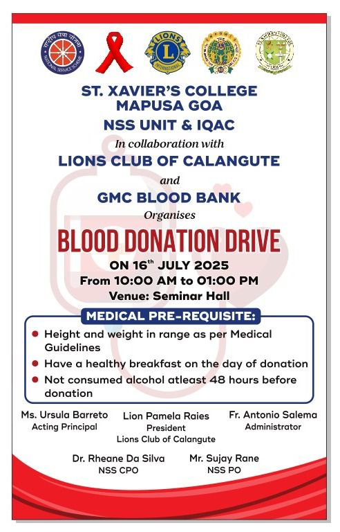 Twining Activity : Blood Donation Drive by Lion's Club of Calangute, Lion's club of Mapuca and Lion's club of Mapusa Elite