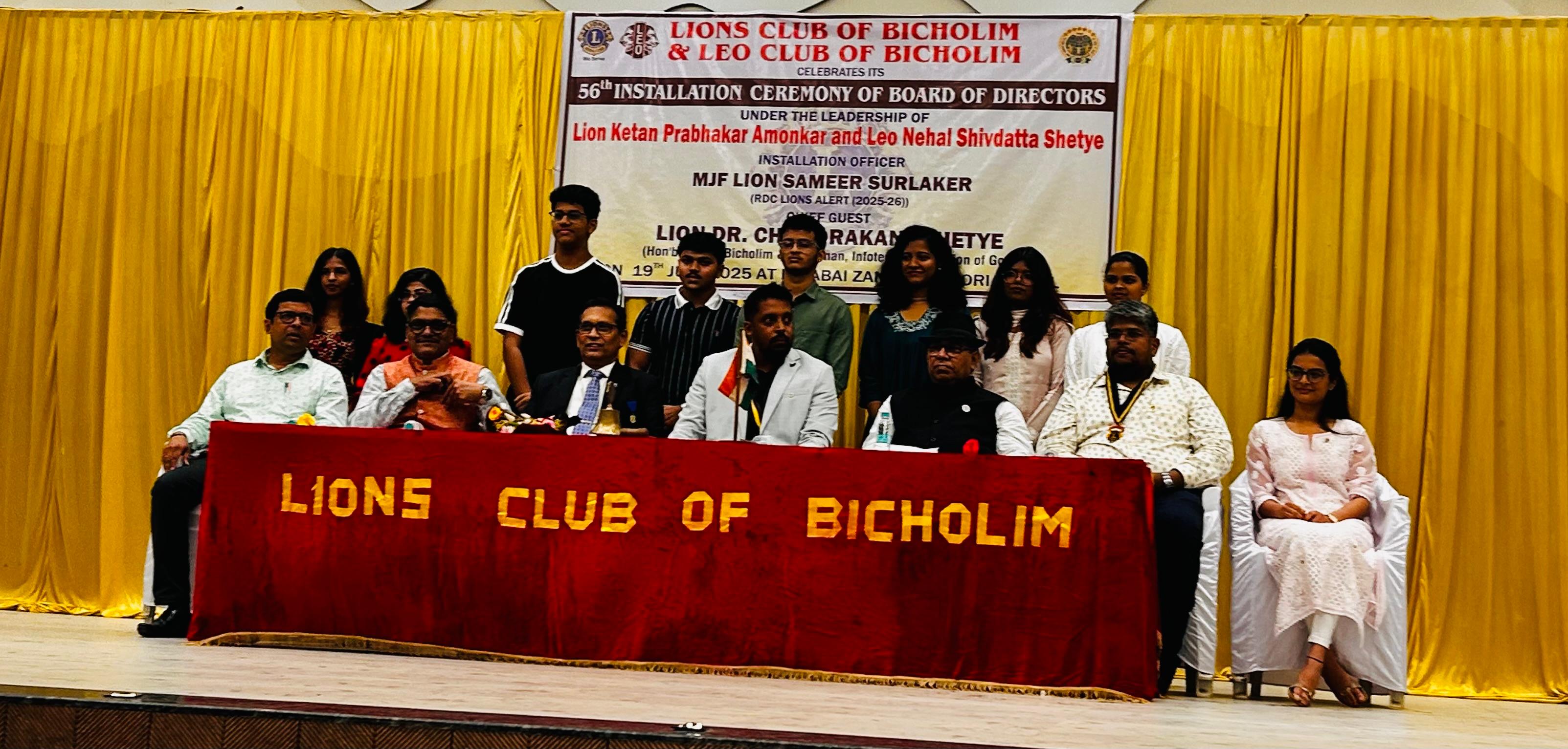 Installation ceremony of Lions club of Bicholim 