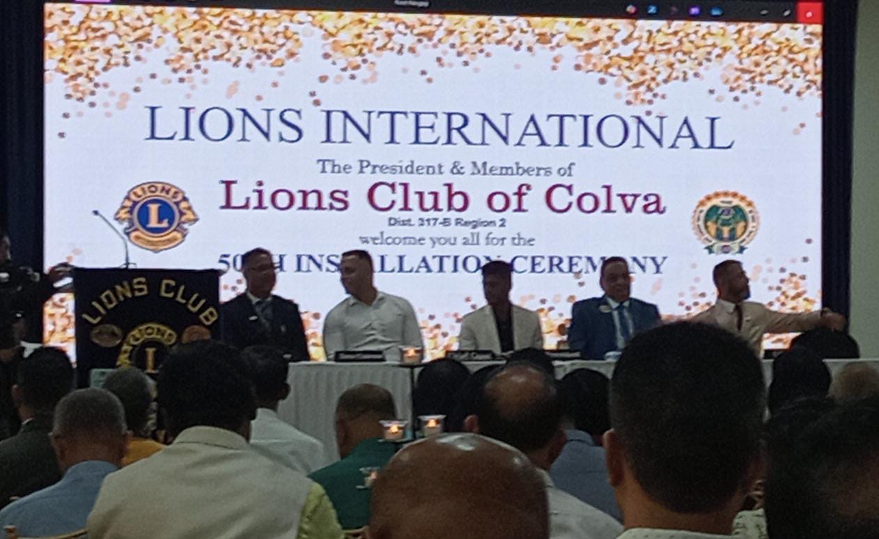 Attended colva club installation ceremony
