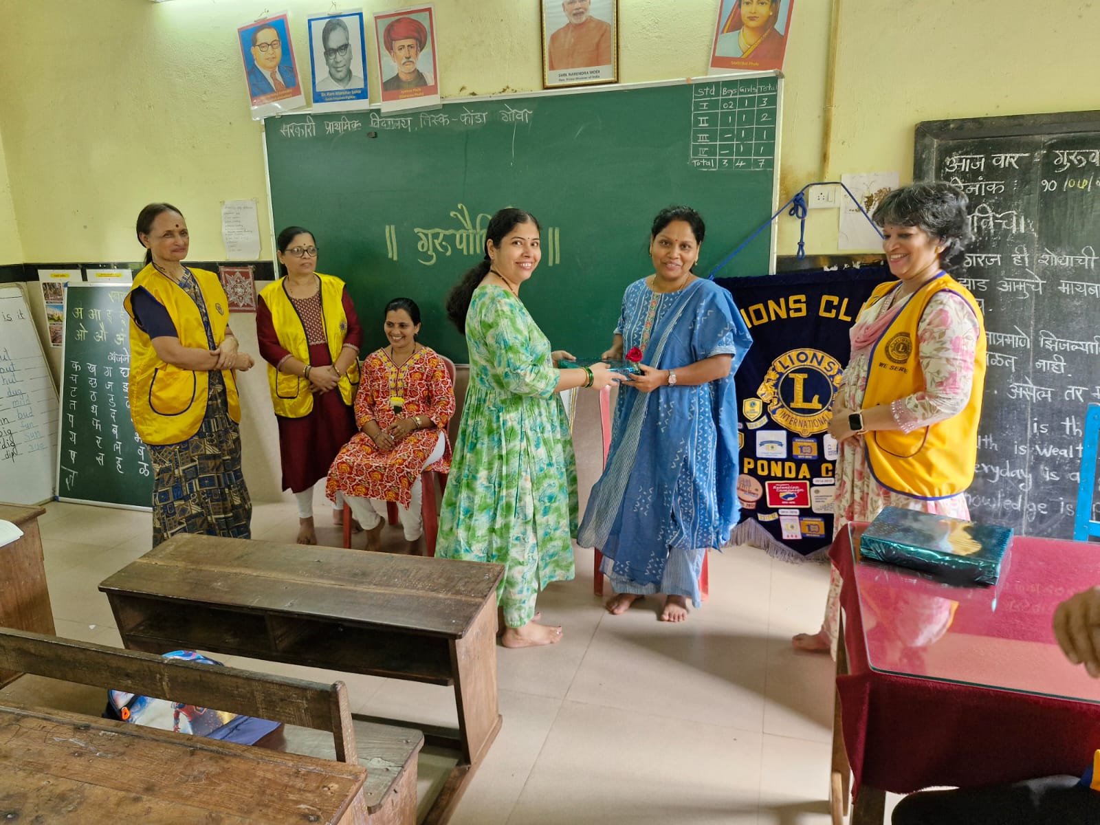 Guru Pornima at Govt Primary school, Tisk Ponda