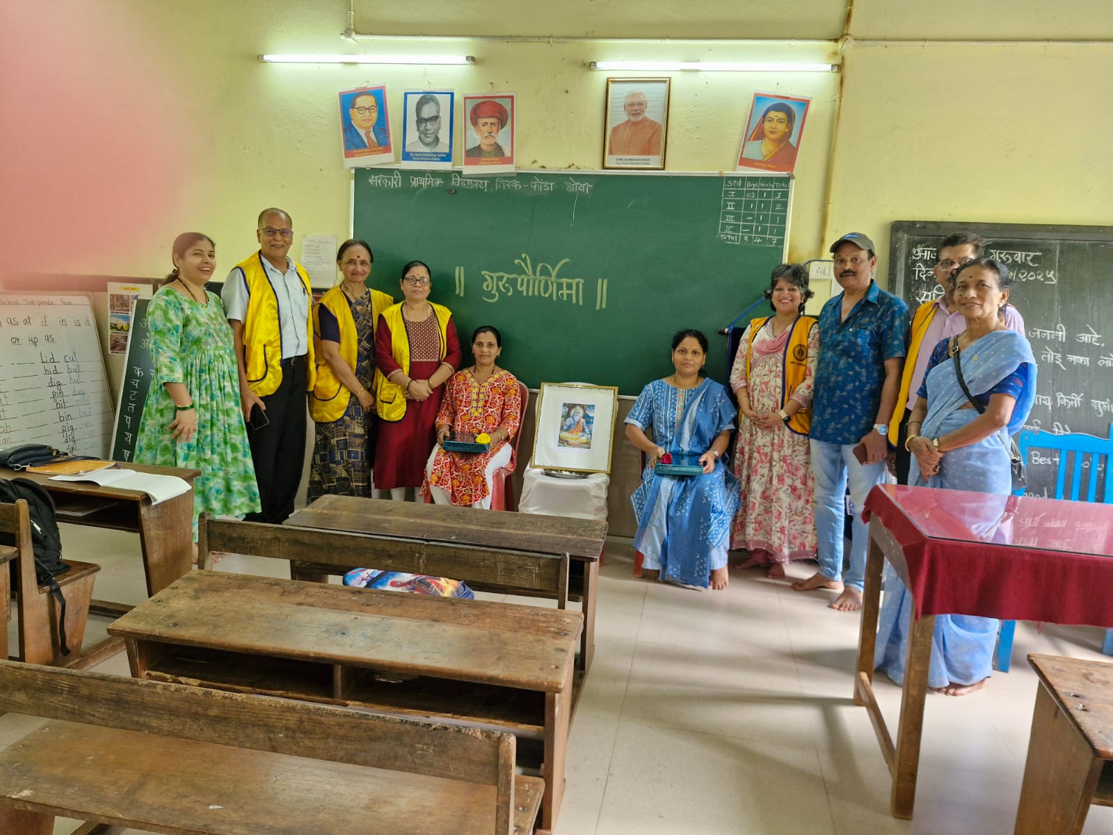 Guru Pornima at Govt Primary school, Tisk Ponda