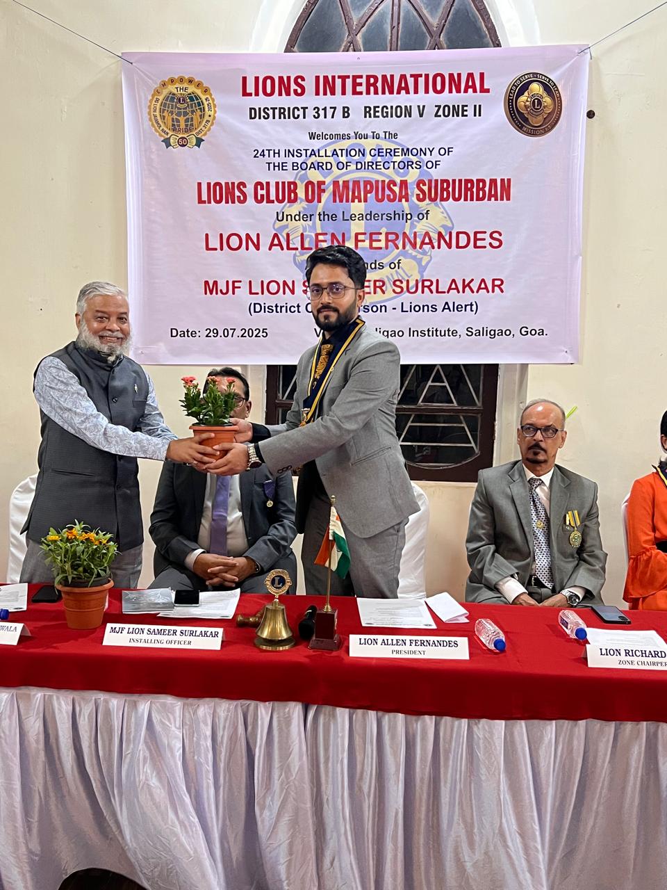 attended installation of BOD of L C Mapusa Suburban as R C