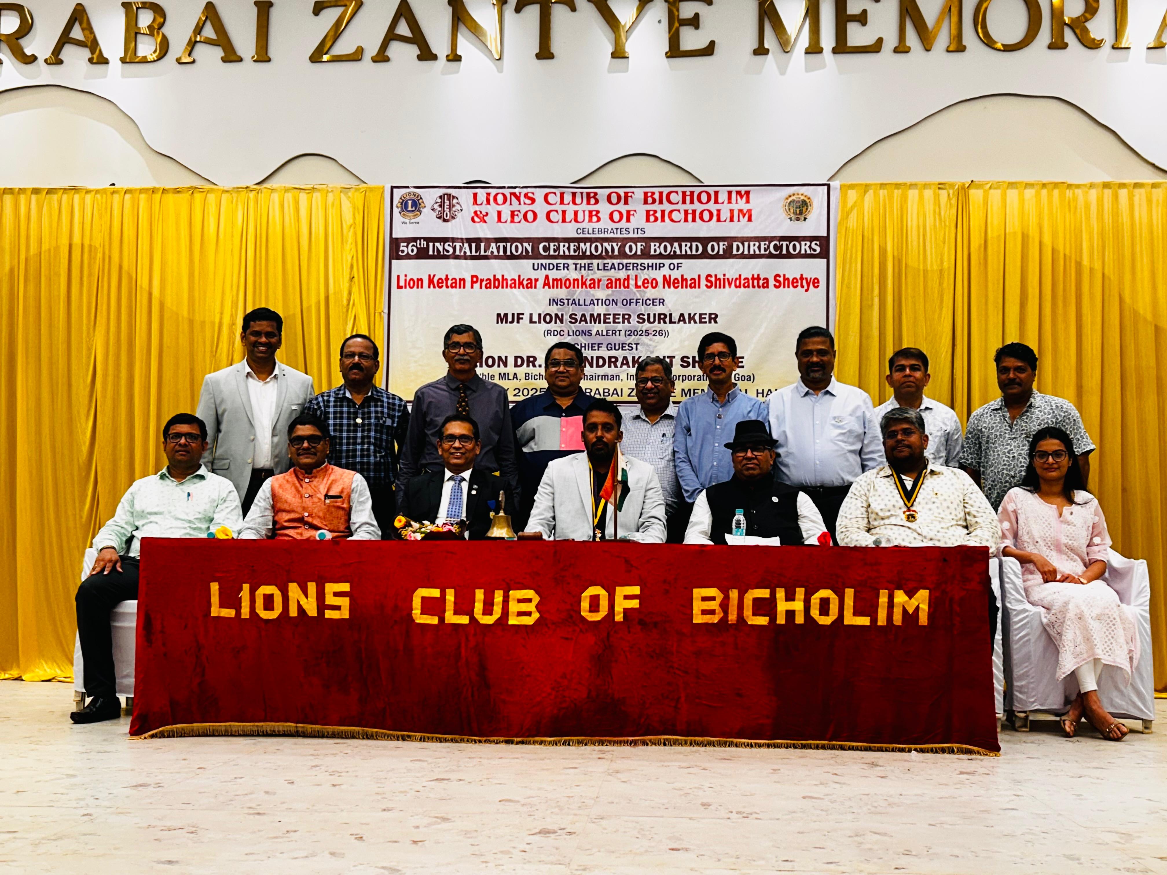 Attended Club Installation of Lions club of Bicholim 