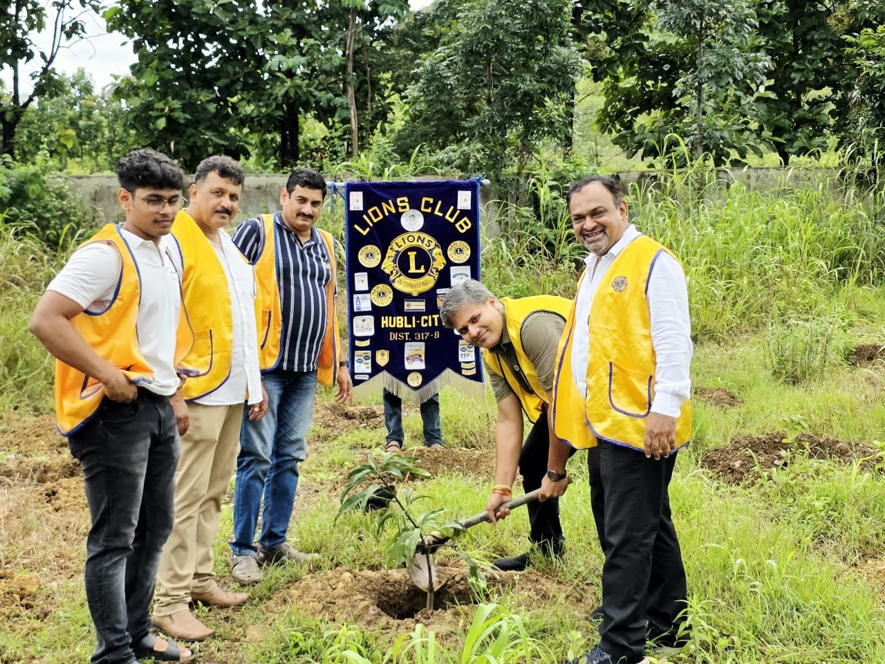 The Lions Club of Hubli City successfully organized a Tree Plantation Drive on 2nd August 2025 at 1:00 PM at Reliable Services, Chalmatti, Hubli.