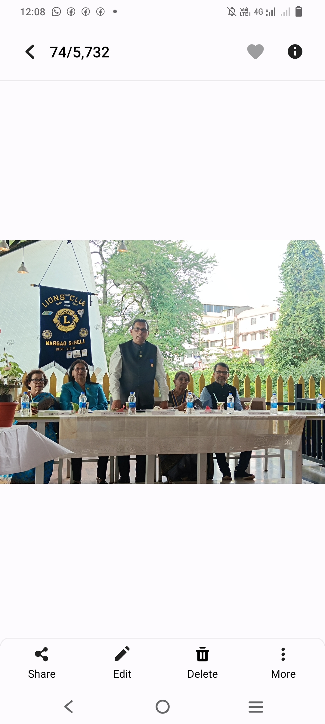 Attended Club Installation of Lions club of Margao Saheli 