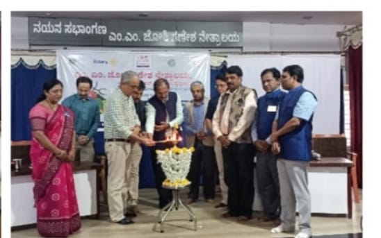 EYE SCREENING AND DIABETIC DETECTION CAMP AND DISCUSSUIN WITH DOCTORS WAS ORGANISED IN ASSOCIATION WITH MM JOSHI EYE HOSPITAL SIRSI