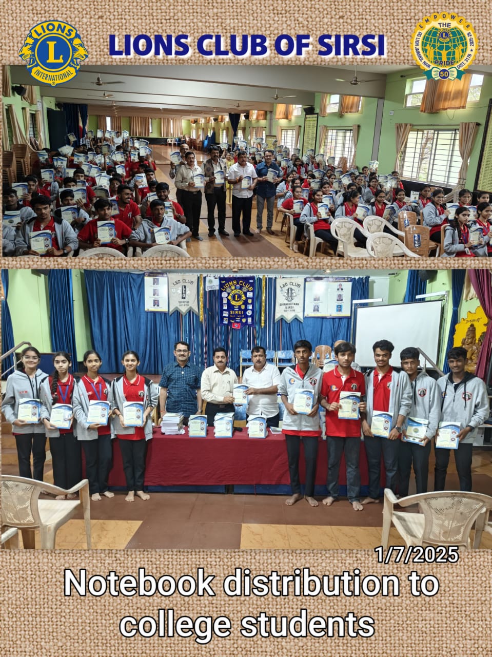 NOTEBOOK DISTRIBUTION TO COLLEGE STUDENTS