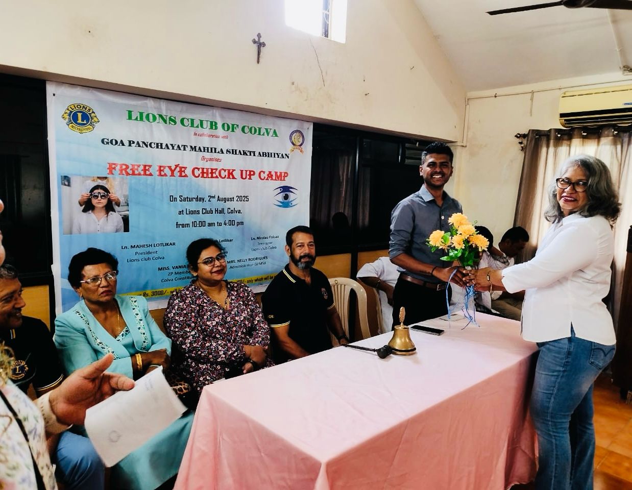 Attended Eye Camp organised by Lions Club of Colva