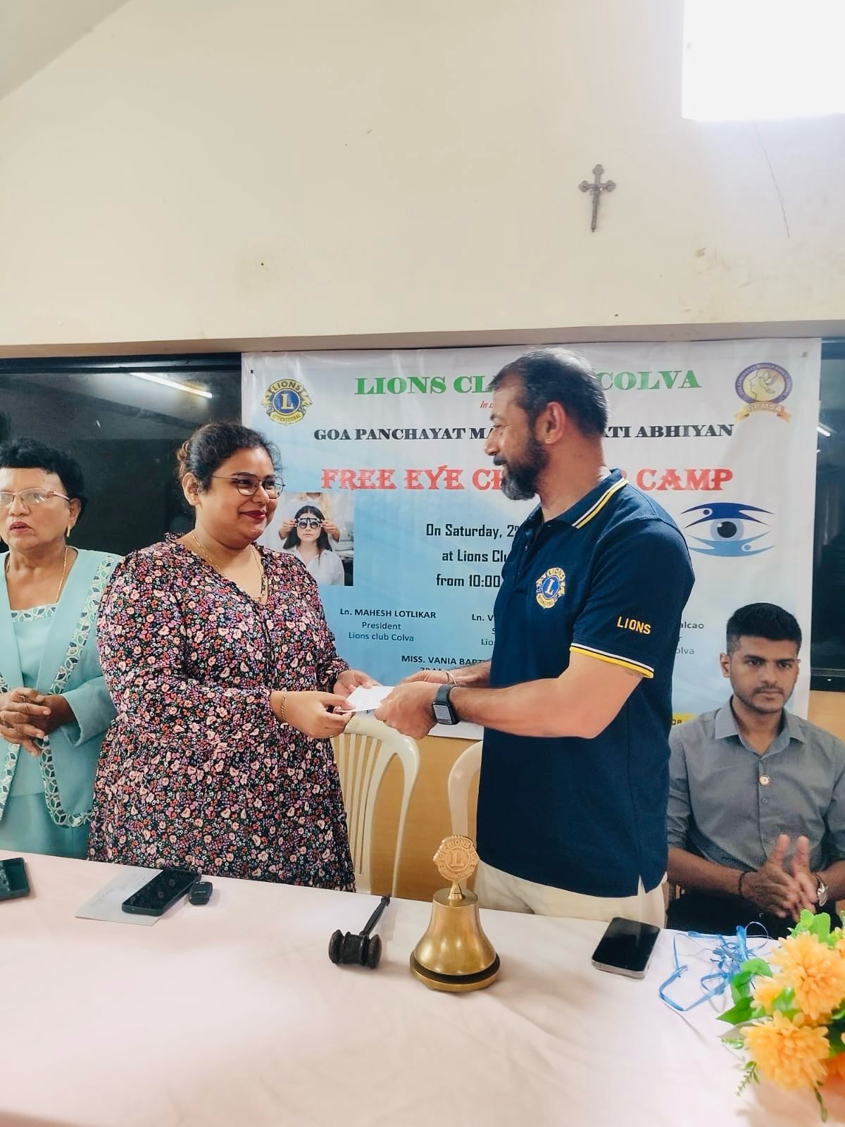 Attended Eye Camp organised by Lions Club of Colva