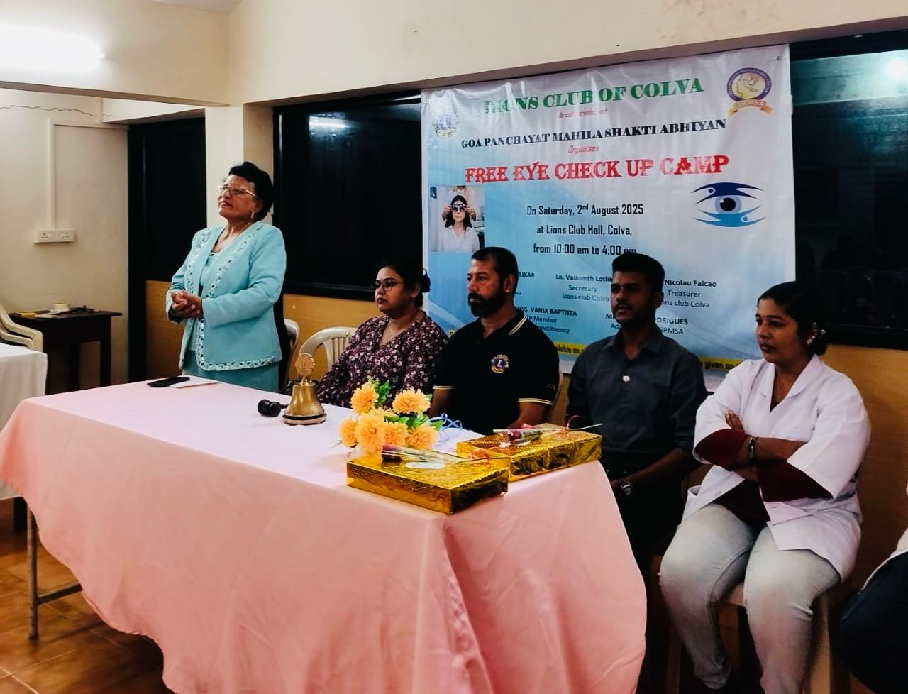 Attended Eye Camp organised by Lions Club of Colva