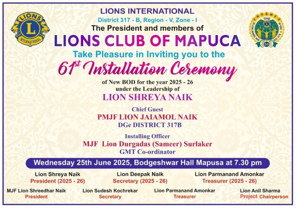 Installation of L C Mapusa
