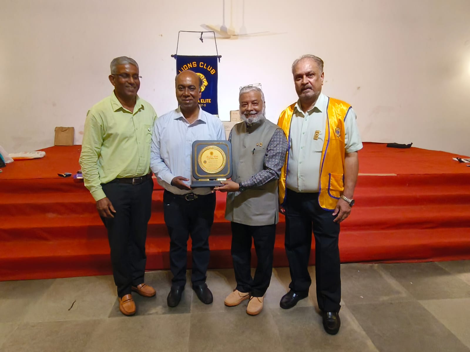 visit to lions club of Mapusa Elite  of my region on 8th August at Emerald lawns 