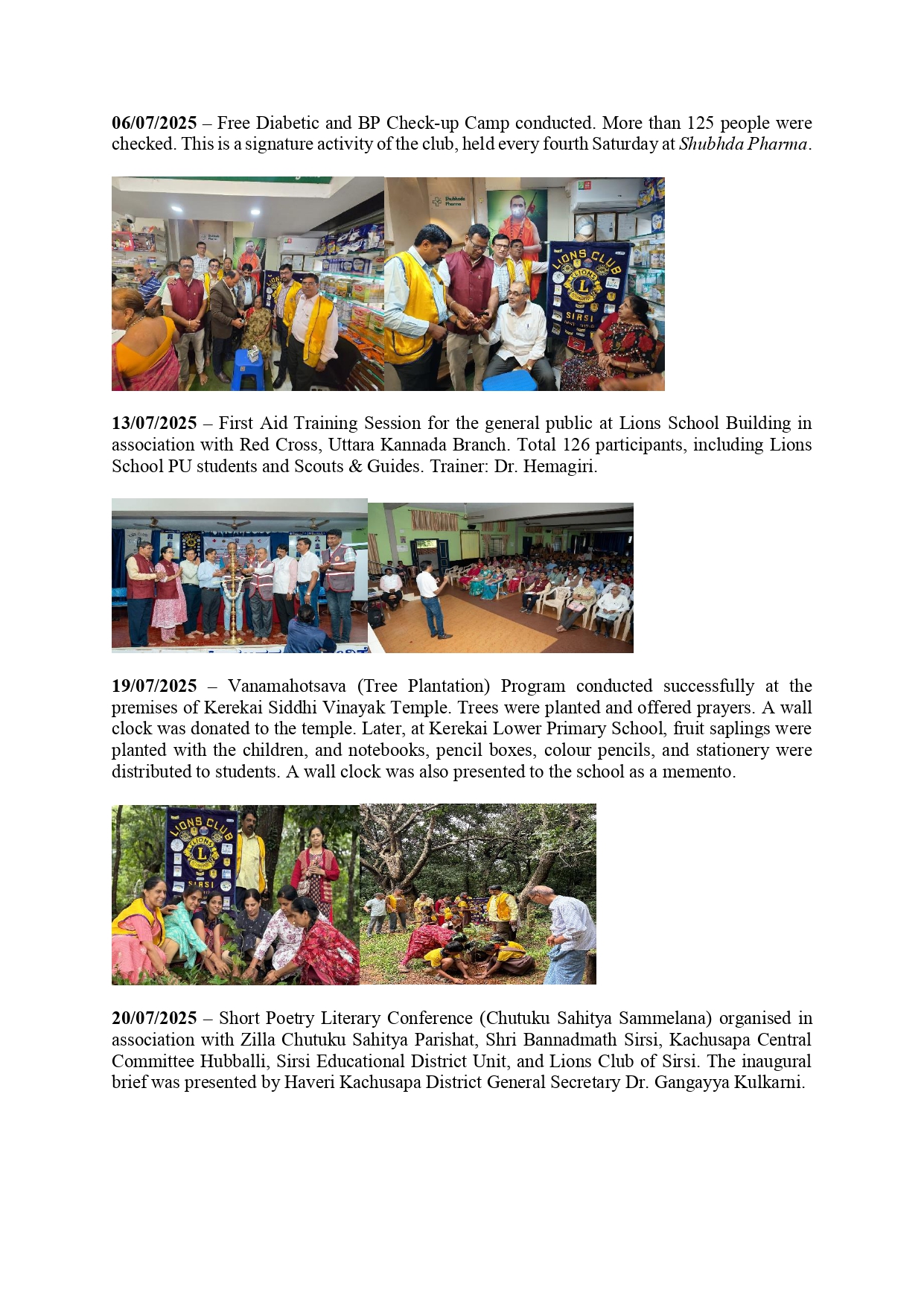 ZONE CHAIRPERSON ZONE 1 REGION 12 MONTHLY REPORT