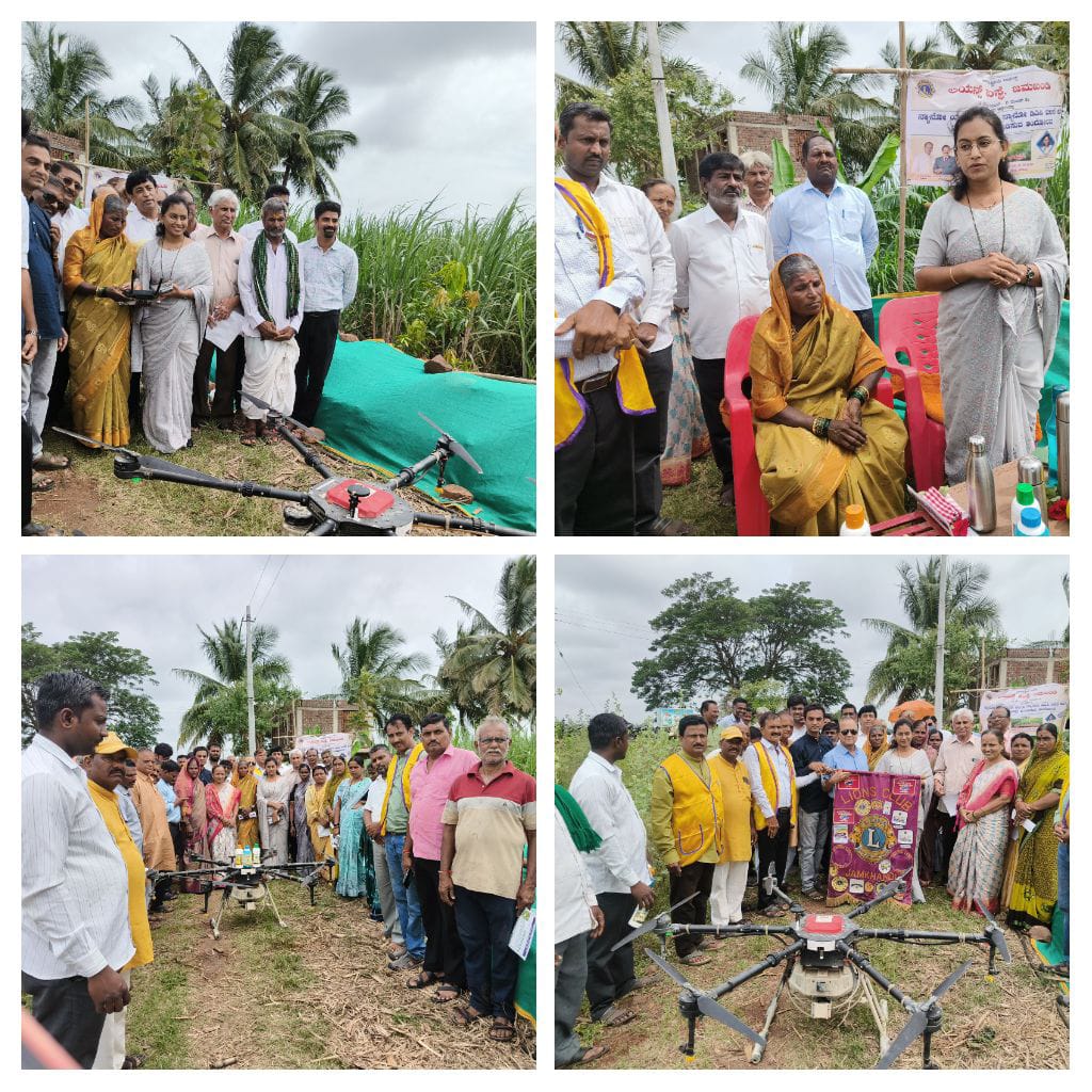 Awareness program among farmers about the use of Nano Urea and Nano DAP using drone spray.