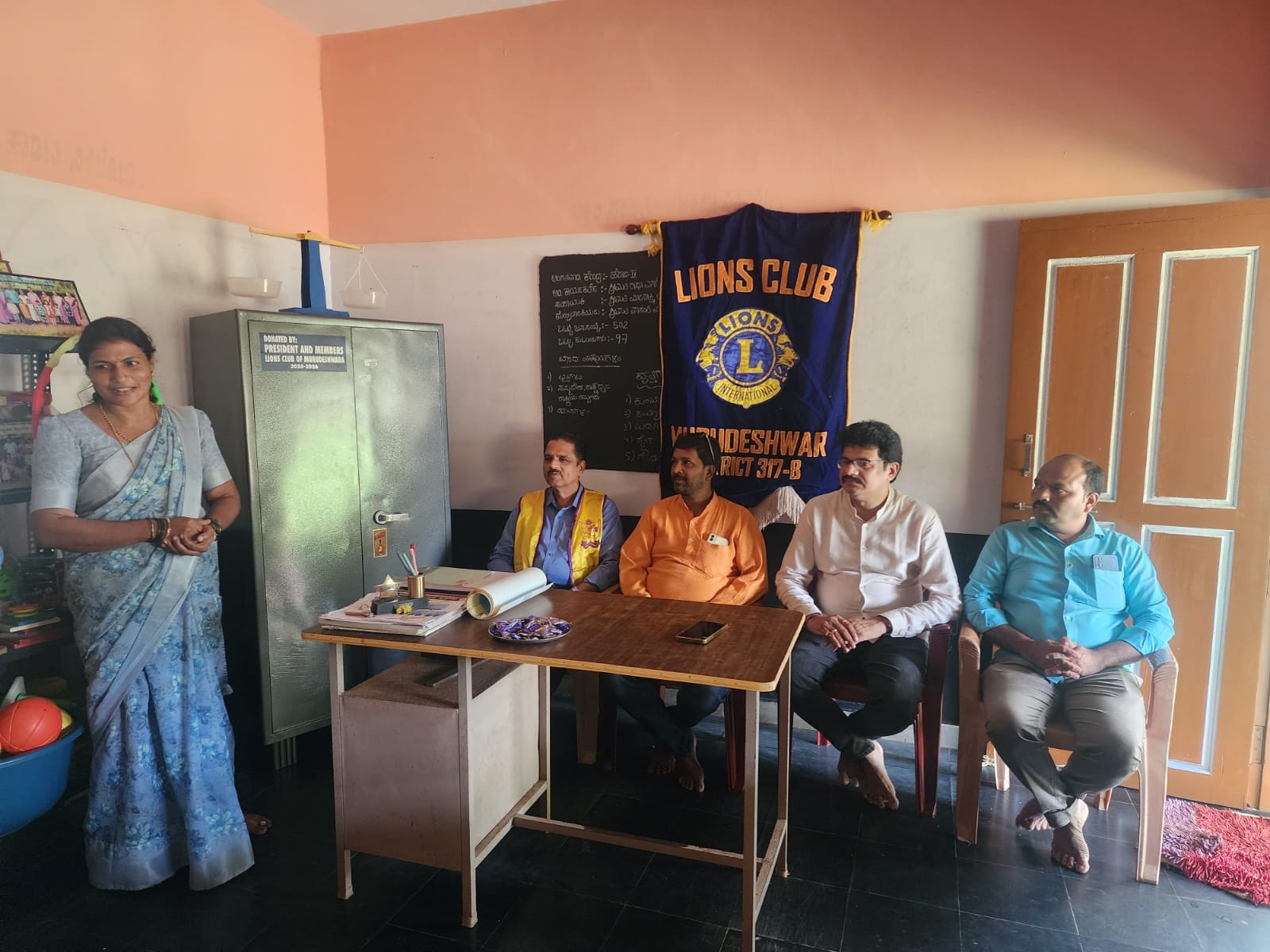 DONATED STEEL CUPBOARD TO PREPRIMARY SCHOOL.