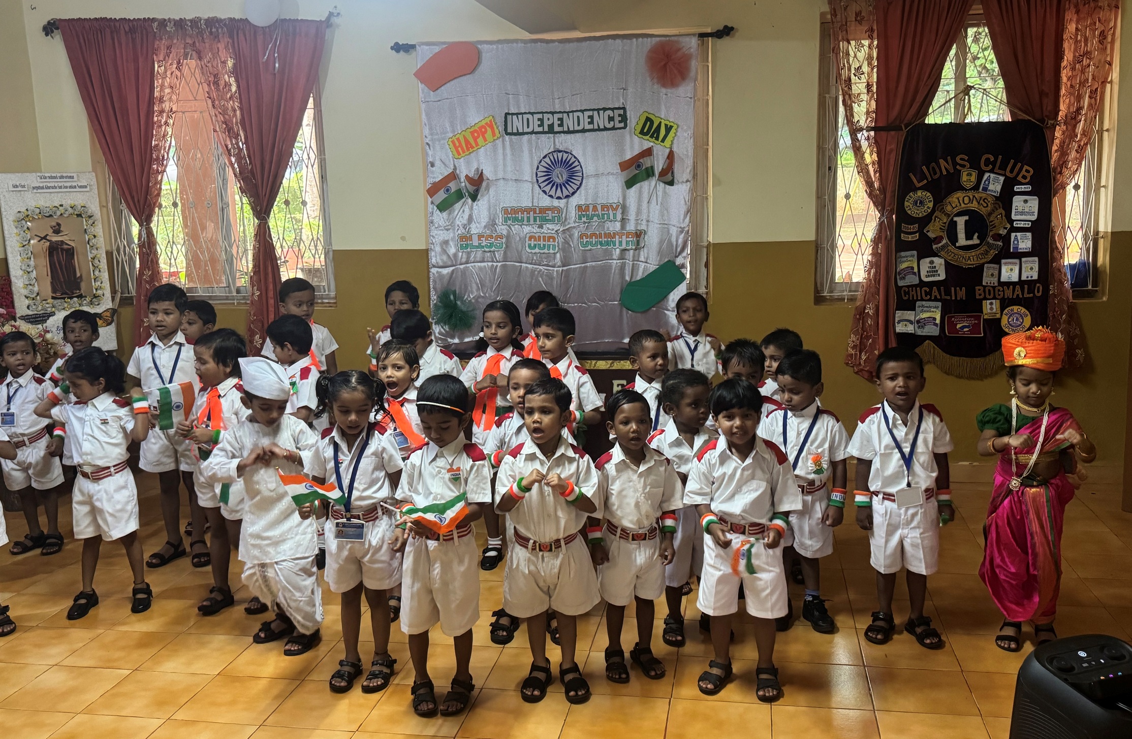 As a zone chairperson I attended  the independence day celebration  at the st Johns convent 