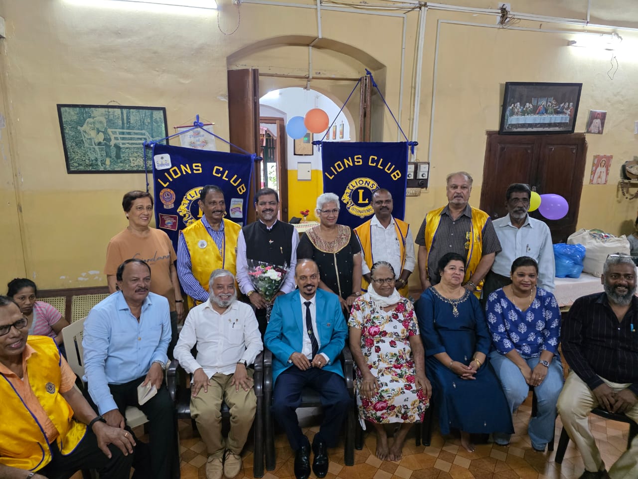 visit to lions club of Assagao  of my region on 15th August at 