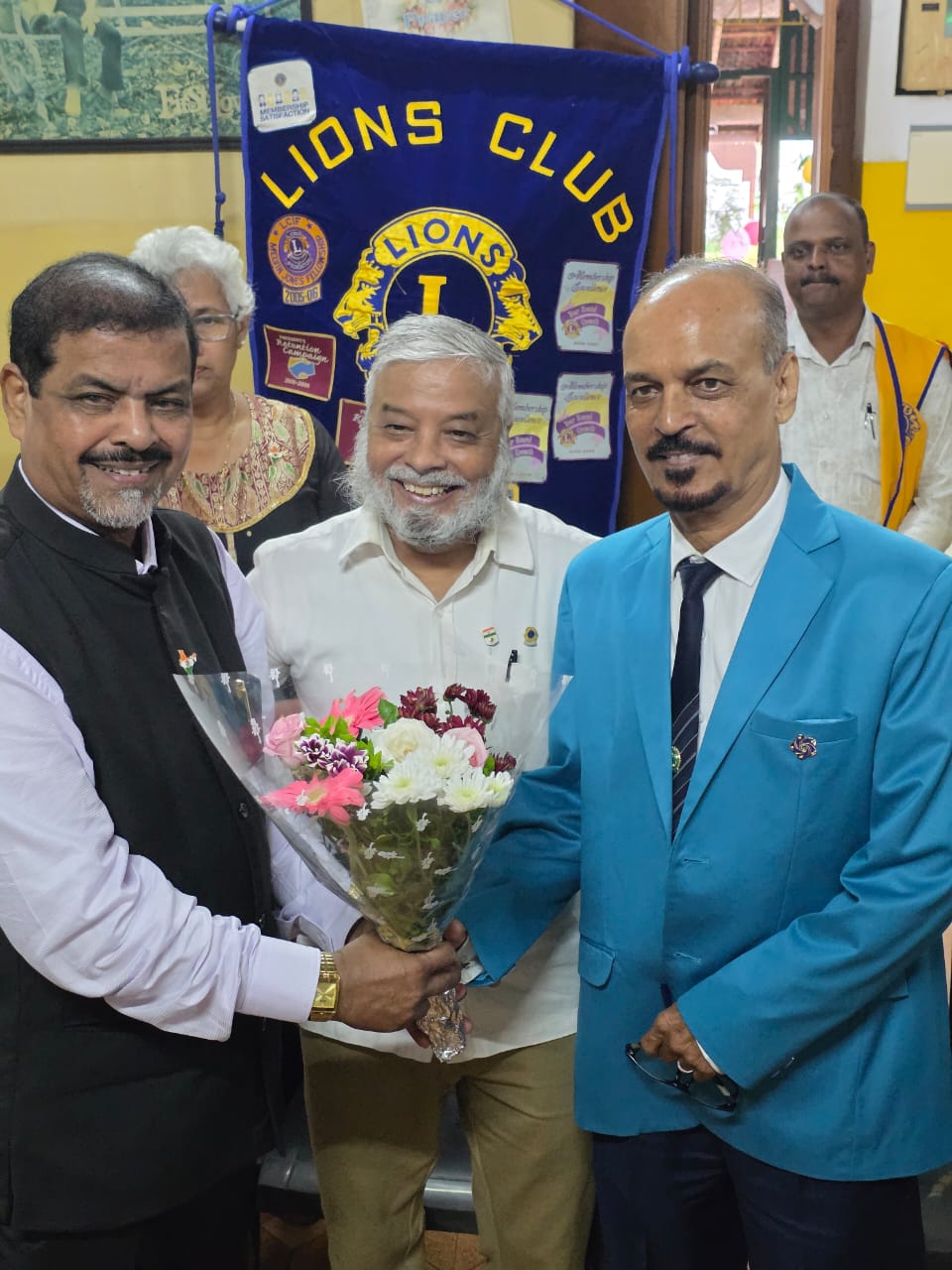 visit to lions club of Assagao  of my region on 15th August 