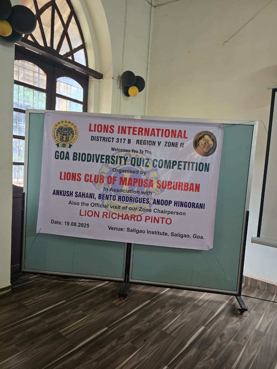 ZC VISIT TO THE LIONS CLUB OF MAPUSA SUBURBAN
