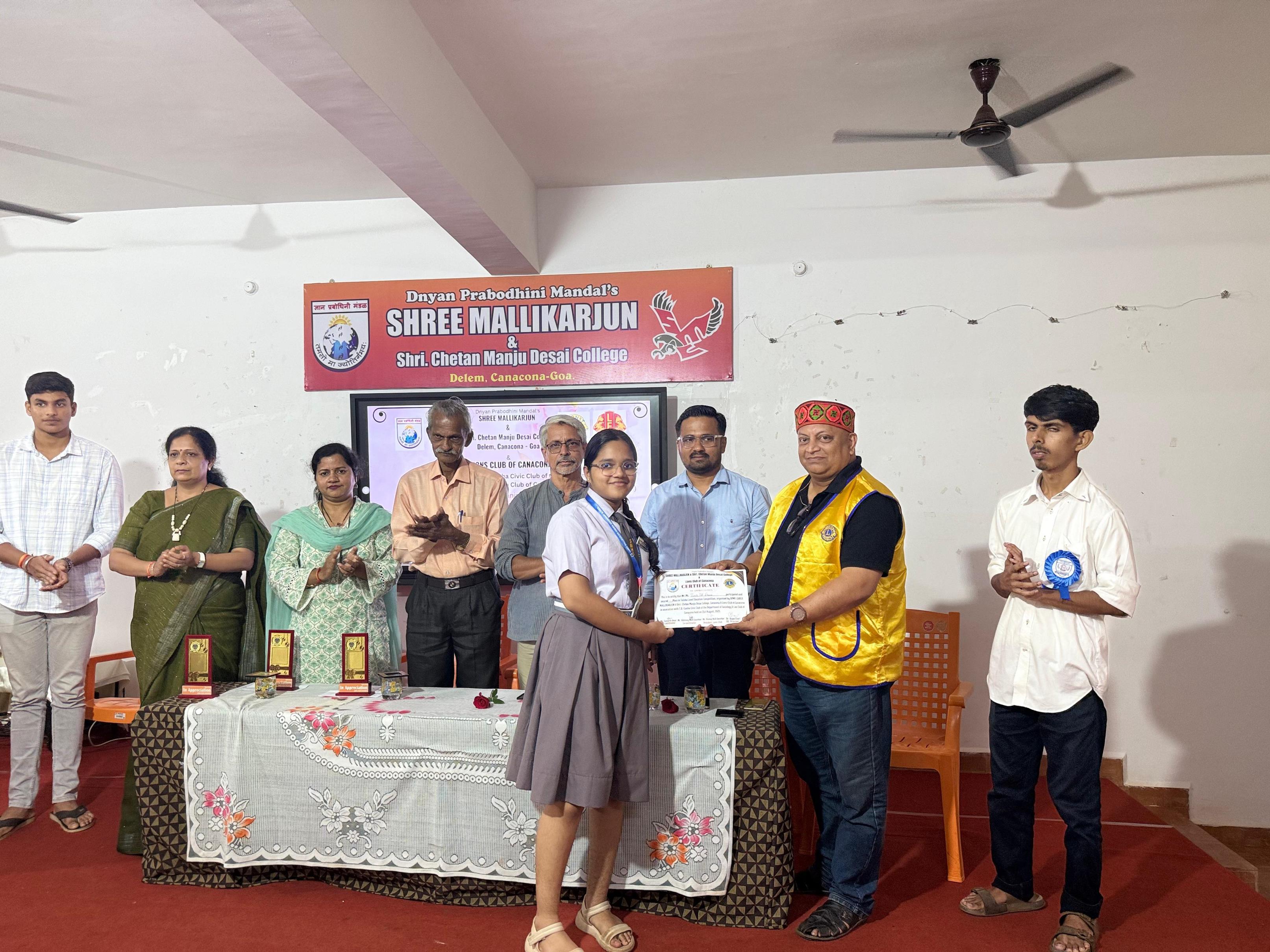 Taluka Level Elocution Competition.