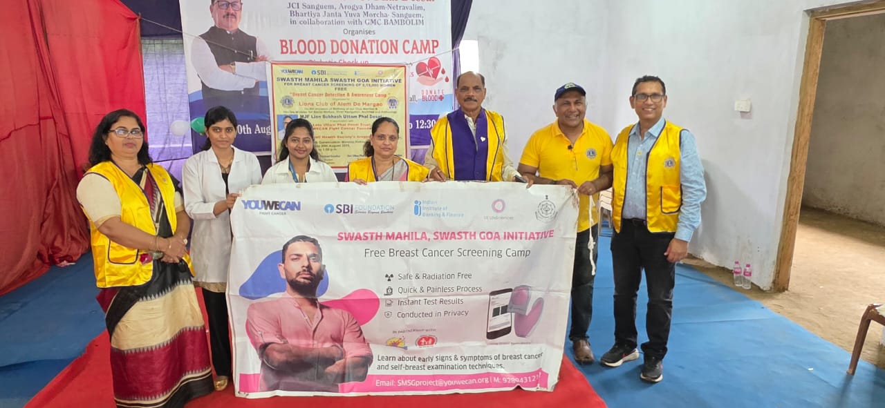 Breast Cancer Screening camp at Netravali Sanguem-Goa 