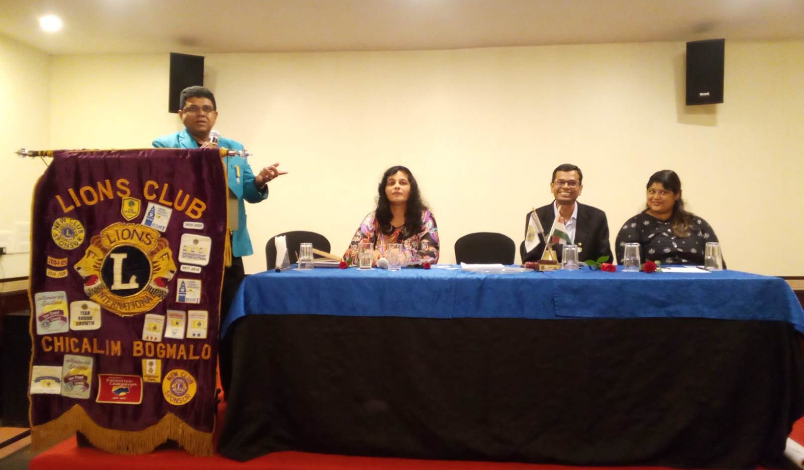 As a Zone Chairperson of zone I  Region II paid my  official visit to lions club of Chicalim Bogmalo 