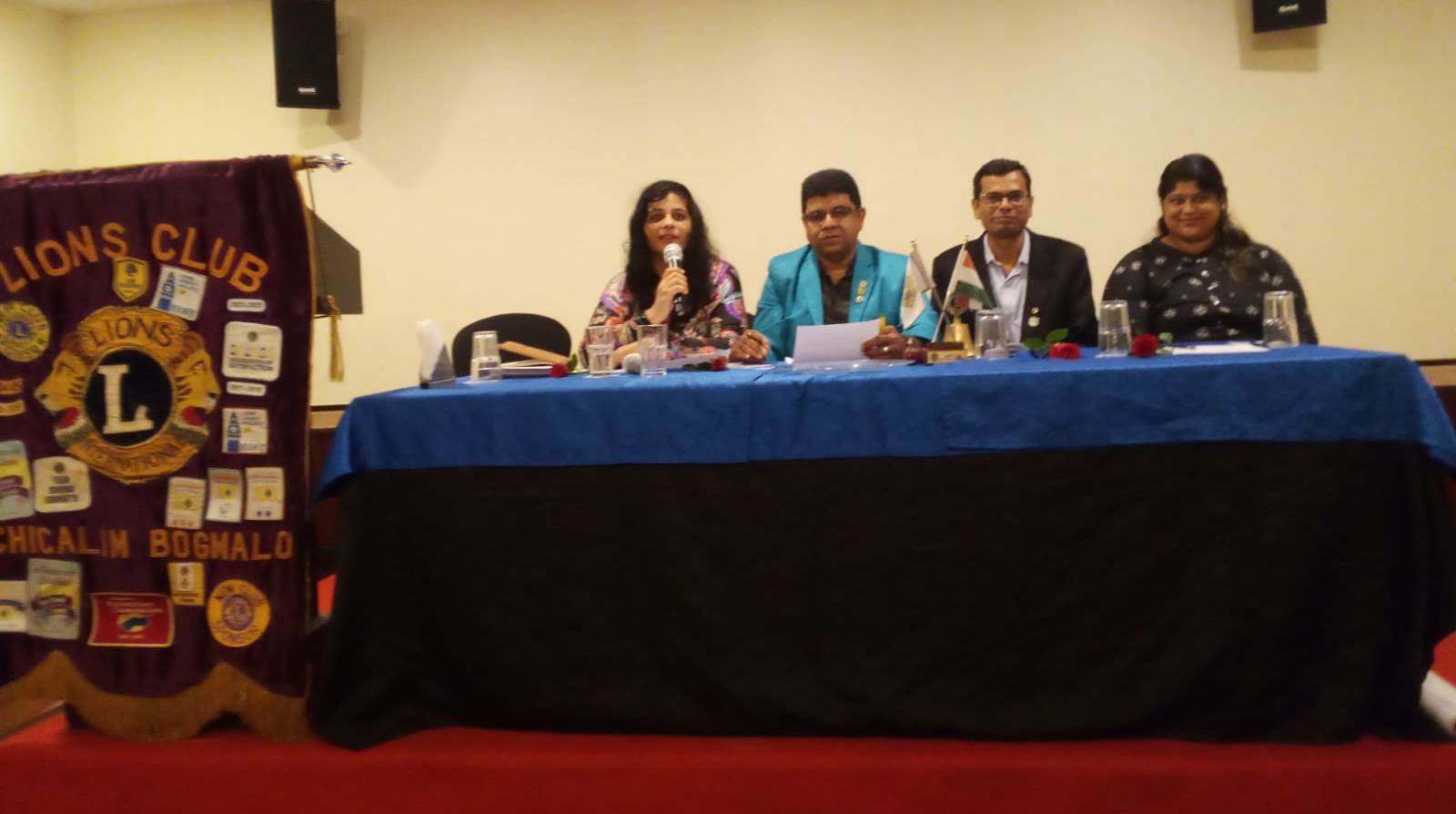 As a Zone Chairperson of zone I  Region II paid my  official visit to lions club of Chicalim Bogmalo 