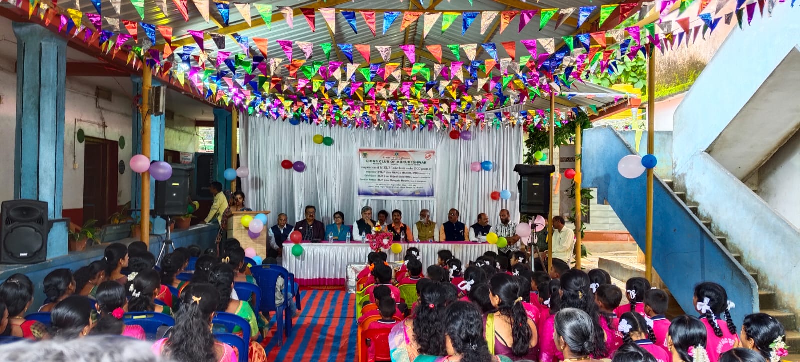 INAGUARATED GIRLS TOILET BUILT UNDER DCG GRANT.