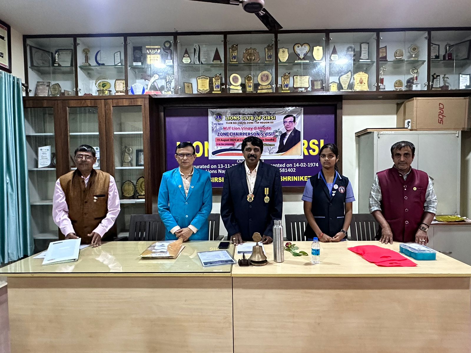 ZONE CHAIRPERSON VISIT TO LIONS CLUB OF SIRSI