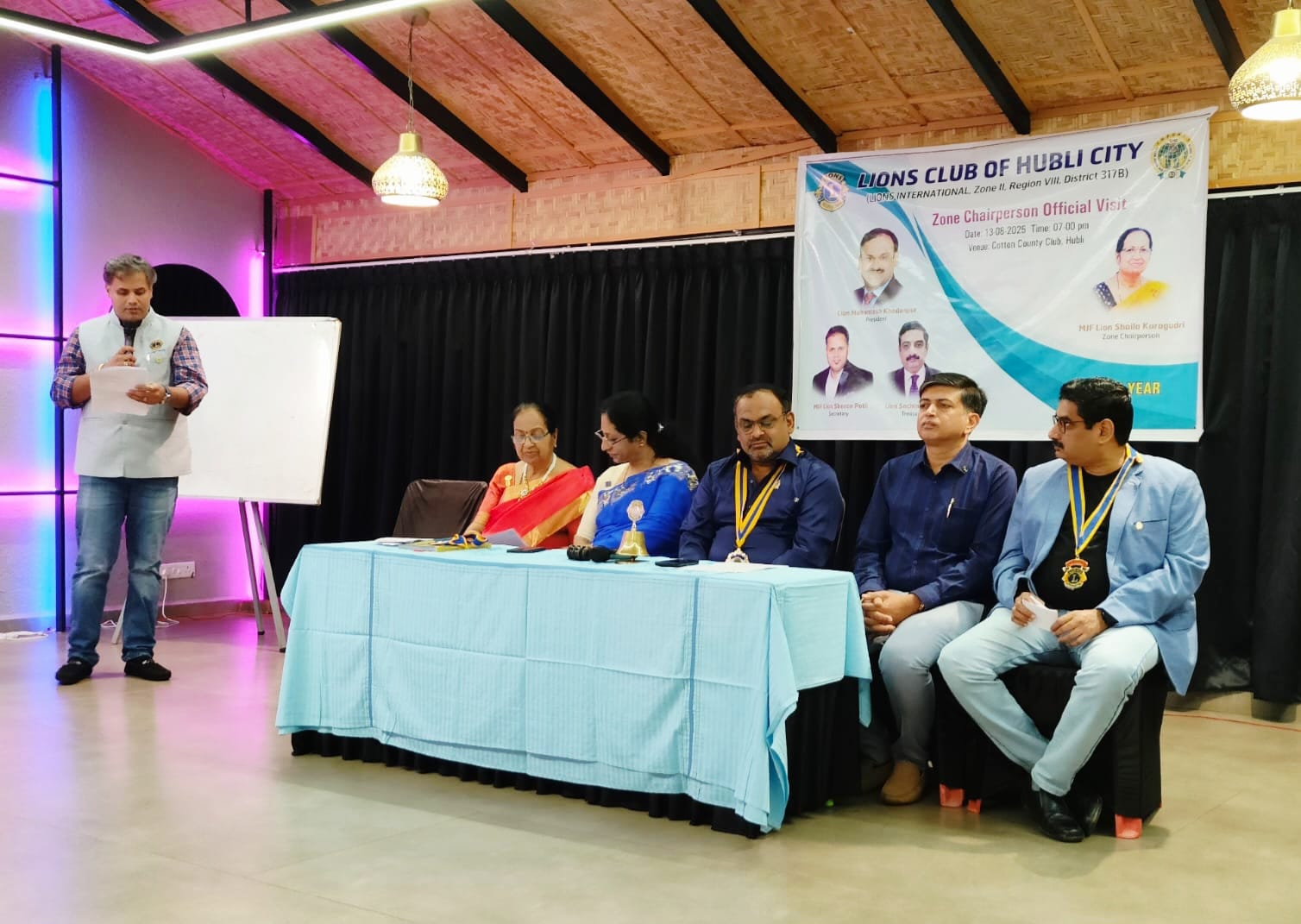We, the Lions Club of Hubli City, on Wednesday, 13th August 2025 , at Cotton County Club , Hubli, successfully concluded the Zone Chairperson Official Visit by our Zone Chairperson MJF Ln. Shaila Kargudri, along with our Club’s 1st Family Meet for the Lio